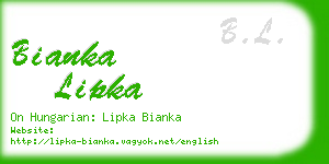 bianka lipka business card